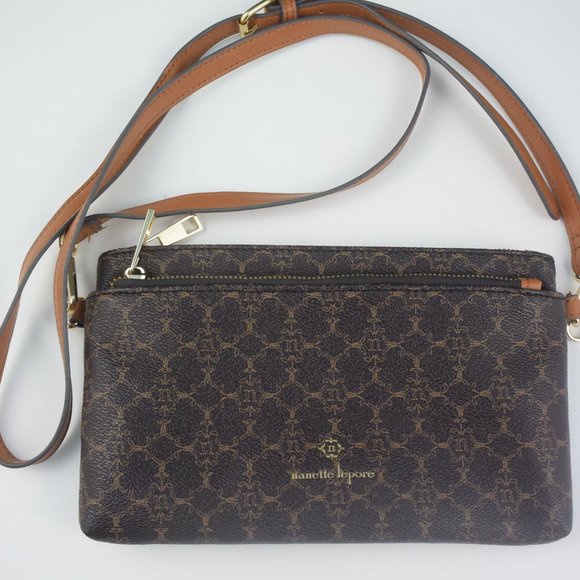Nanette Lepore Slim Monogram Crossbody Purse w Detachable Strap New Without Tags - Picture 11 of 11